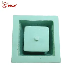 Square retro style letter pattern cement concrete flower pot silicone mold