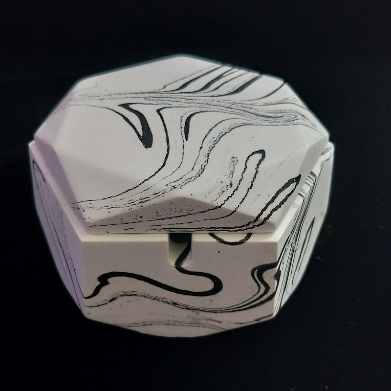 Creative desktop cement storage box container silicone mold