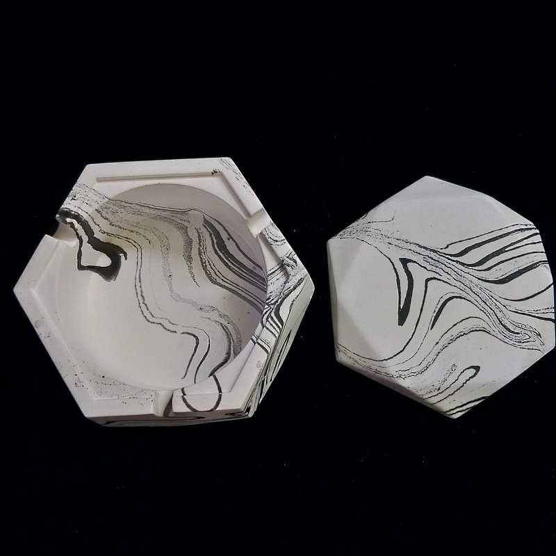 Creative desktop cement storage box container silicone mold