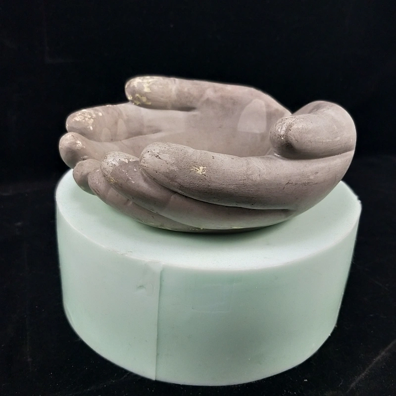 Hand shape cement plant flower pot silicone mould, concrete home decoration