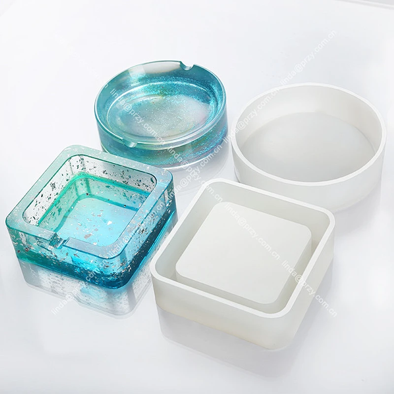 Crystal ashtray Epoxy mold manual diy Ashtray silicone molds concrete decorations mould
