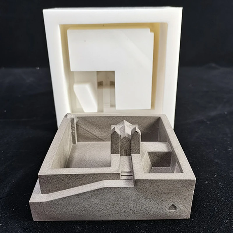 Cement ladder landscape flower pot silicone mold
