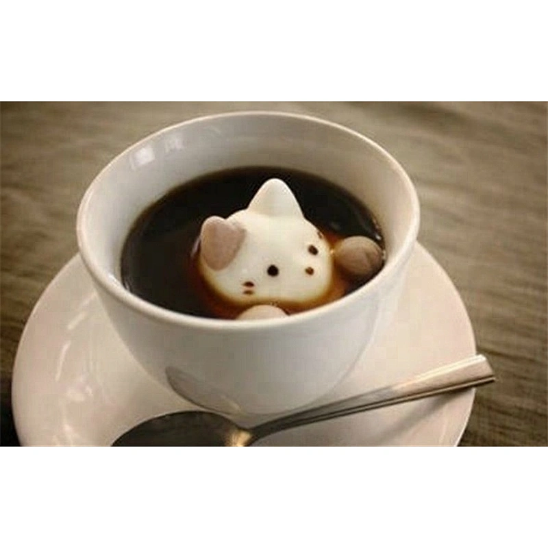 food grade material cotton candy coffee cat silicone mold for Marshmallow