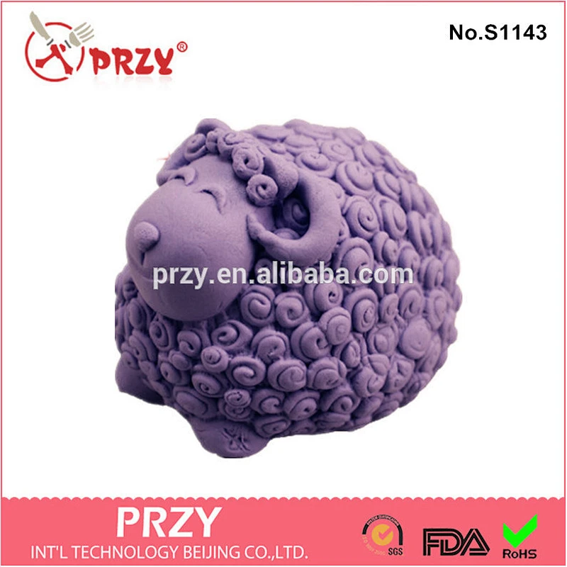 3d silicone sheep soap mold / sheep shaped handmade soap mold