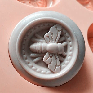 Animal series bee 6 hole silicone soap mold