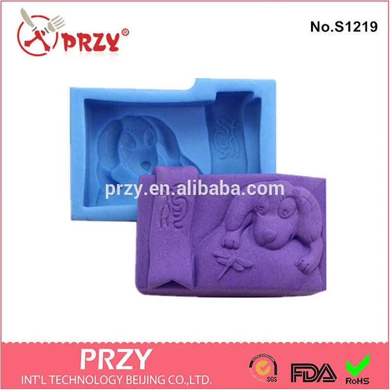 S1219 PRZY handmade animal Zodiac dog soap mold