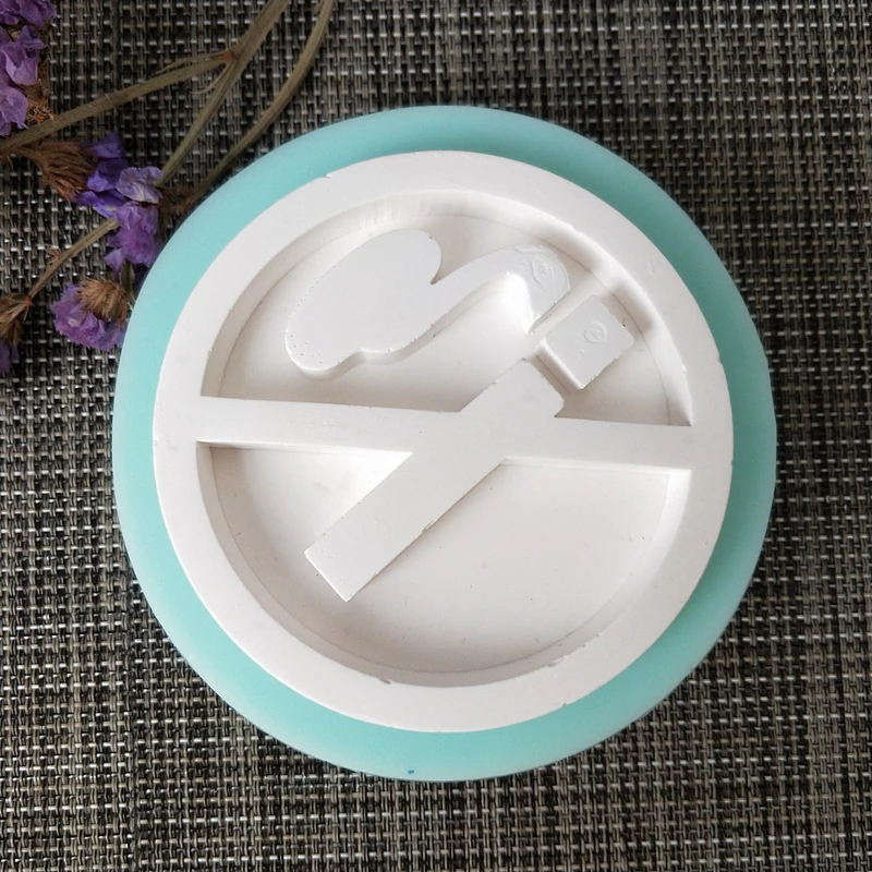 No smoking sign cement signage silicone mold