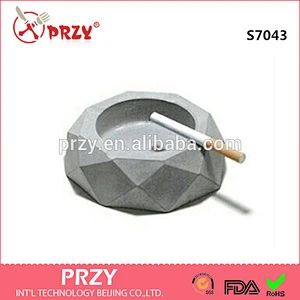 S7043 Polygon Cement concrete ashtray silicone soap mold