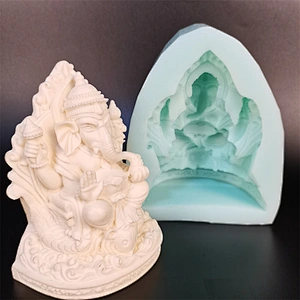 Indian god Elephant trunk God handmade soap mold candle silicone aroma stone molds
