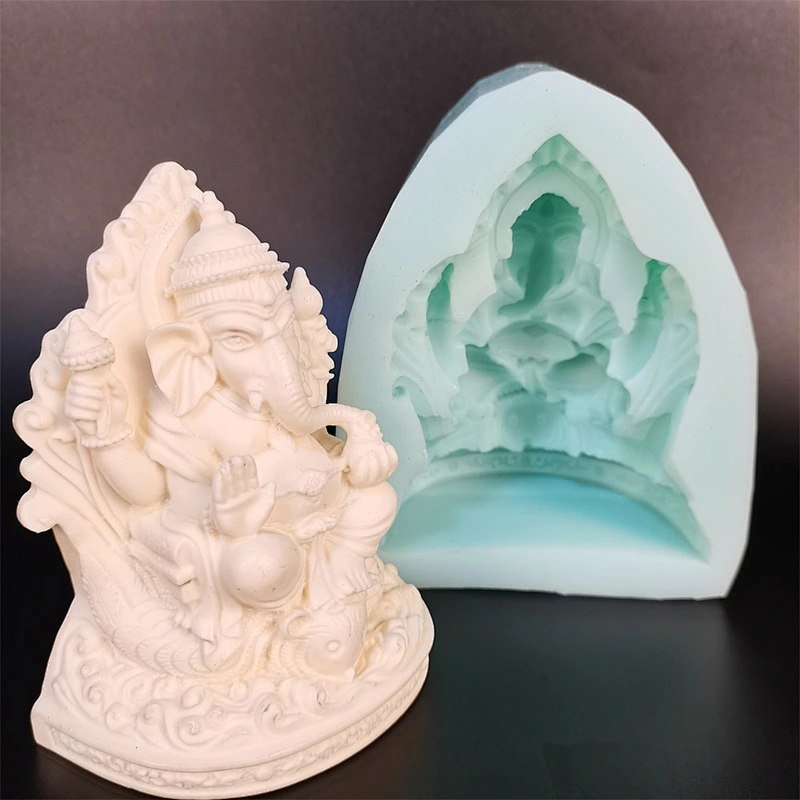 Indian god Elephant trunk God handmade soap mold candle silicone aroma stone molds