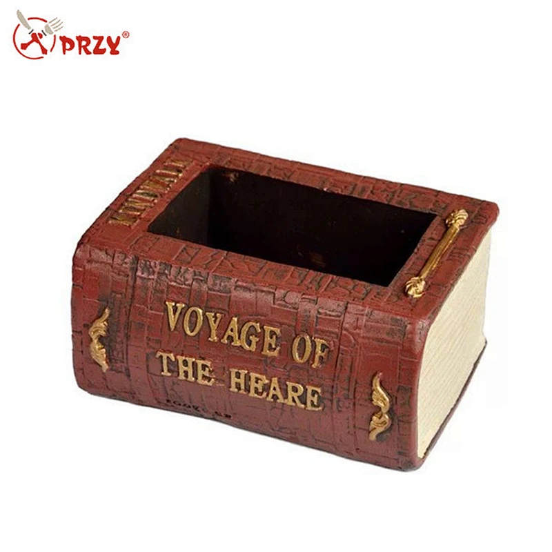 Vintage literature book plant flower pot home decoration silicone mold