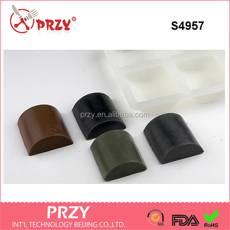 half-cylinder shape silicone soap molds GOOD handmade silicone molds