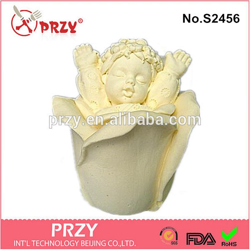 PRZY s2456 DIY DIY silicone Fairy Rose Girl Baby Angel soap mold