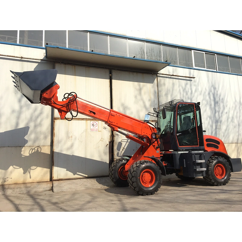 New 2t full hydraulic multifunctional small Telescopic boom wheel loader with CE