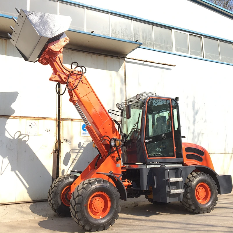 New 2t full hydraulic multifunctional small Telescopic boom wheel loader with CE