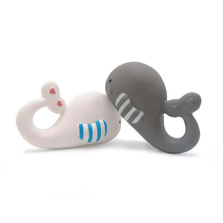 soft natural latex whale bath toy