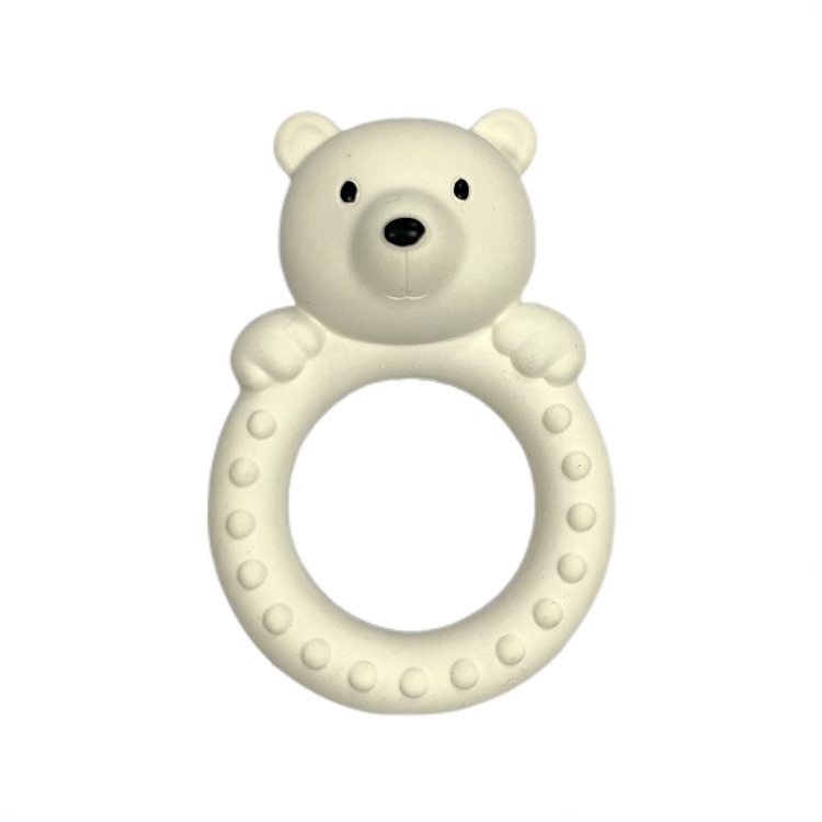 eco-friendly bear teething toy for babies