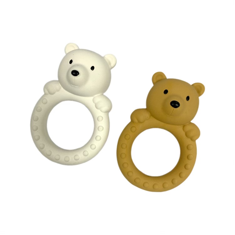 infant natural latex bear teether