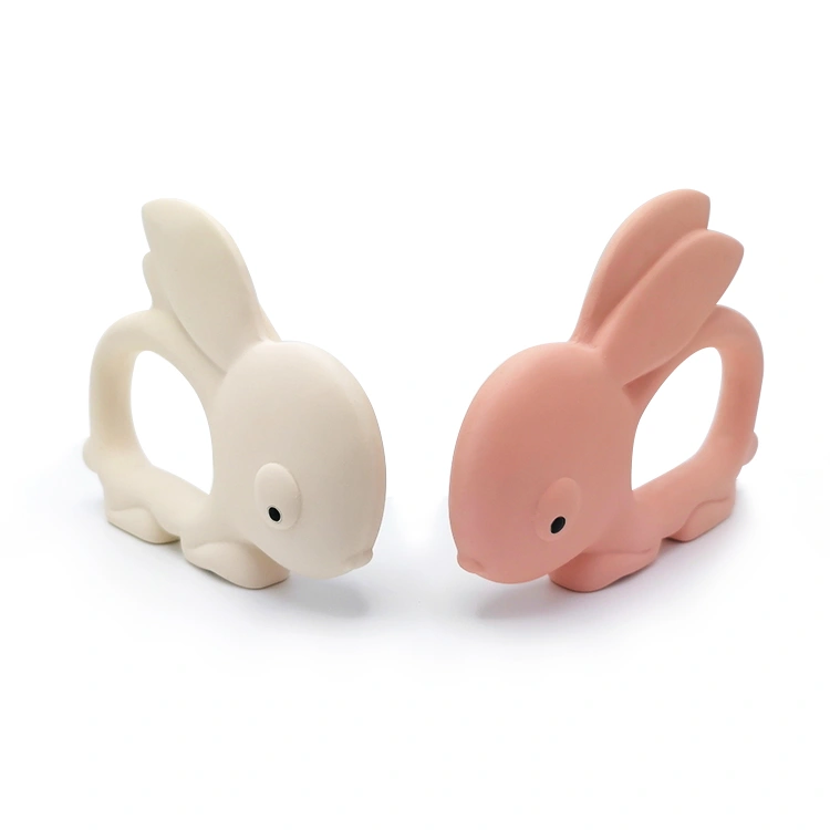 organic latex rabbit teething toy