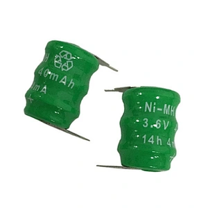 Customized 40mAh 40H nimh button cell pack 1.2V 2.4V 3.6V 4.8V 6V for solar lamp