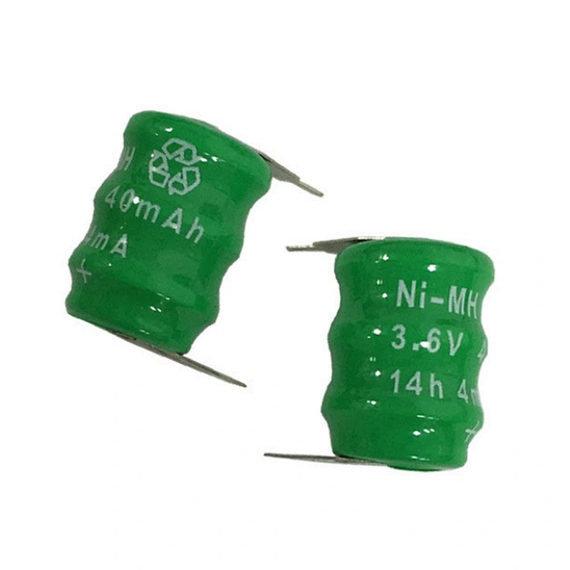 Customized 40mAh 40H nimh button cell pack 1.2V 2.4V 3.6V 4.8V 6V for solar lamp