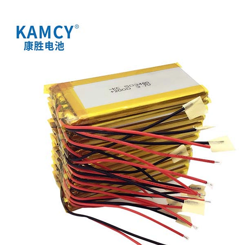 Rechargeable Lipo battery 3.7V 2000mAh 503480 lithium polymer battery wholesale