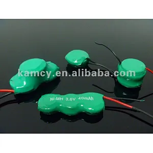 3.6V button cell pack nimh 40H 40mAh battery pack