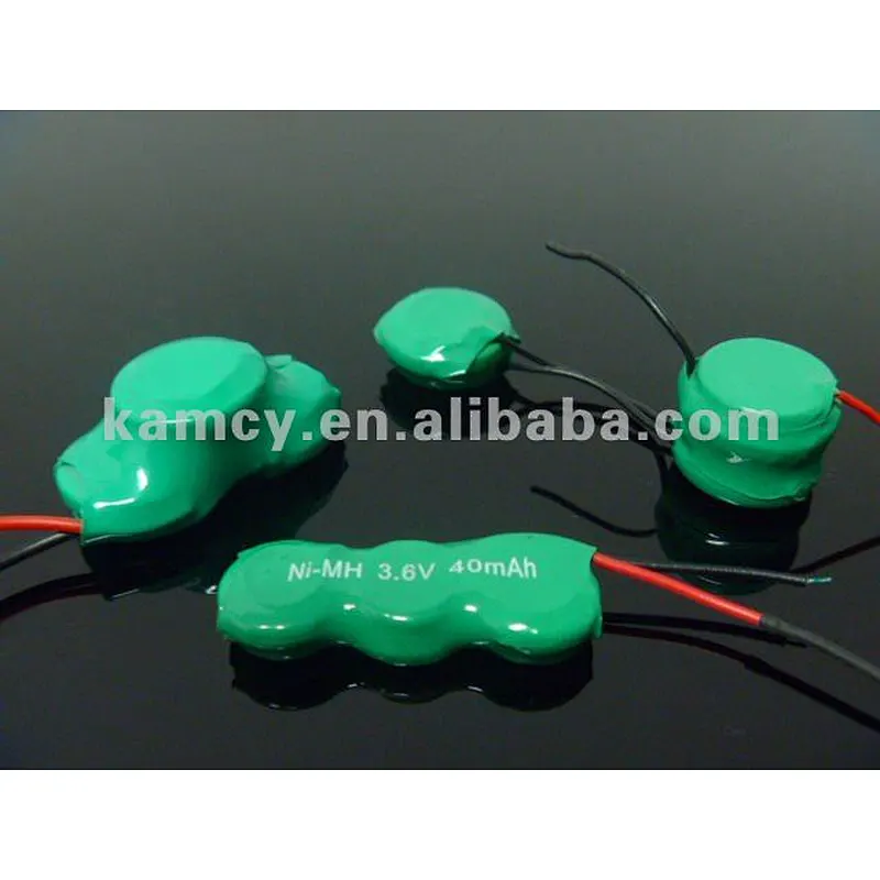 3.6V button cell pack nimh 40H 40mAh battery pack