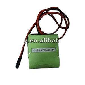 3.6v rechargeable battery pack nimh AA 1200mAh 3.6volt battery pack