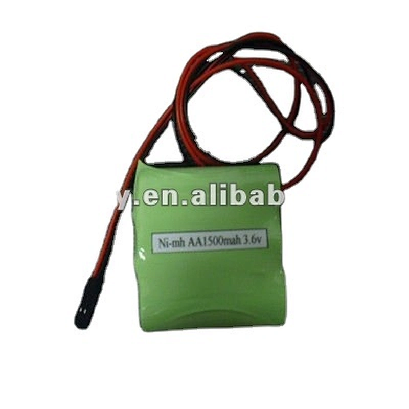3.6v rechargeable battery pack nimh AA 1200mAh 3.6volt battery pack
