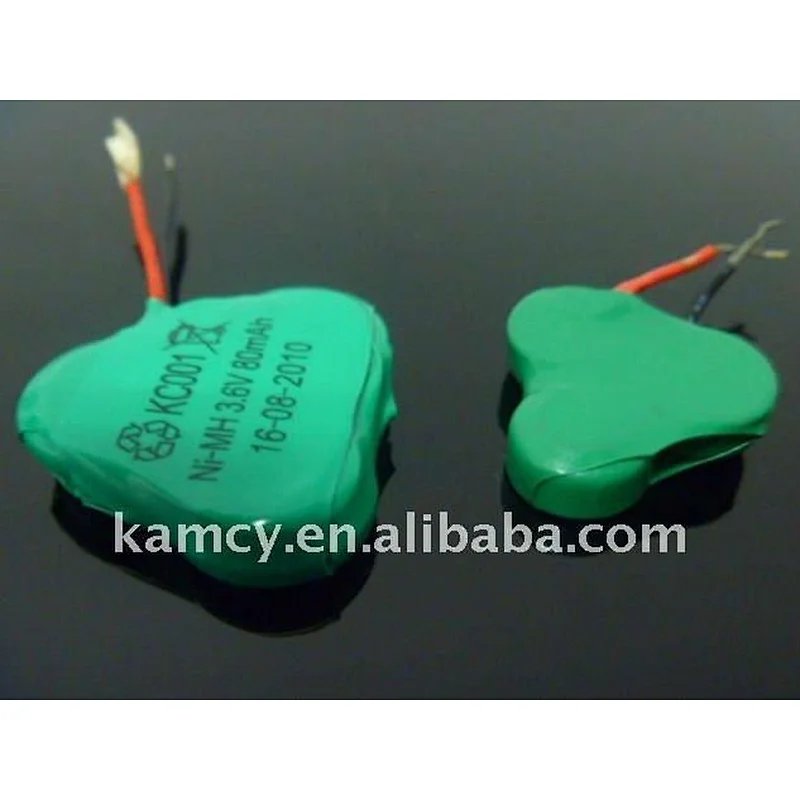 3.6V button cell pack nimh 40H 40mAh battery pack