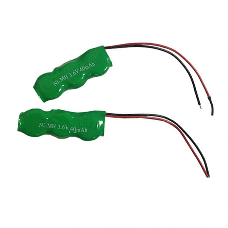 3.6V button cell pack nimh 40H 40mAh battery pack