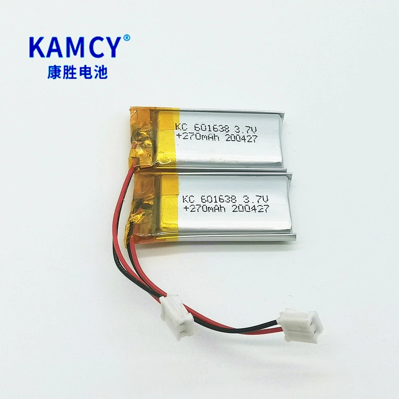 Rechargeable  601638 Lipo battery 3.7V 270mAh lithium battery wholesale