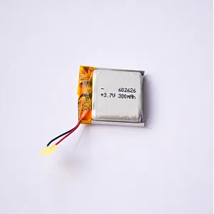 Kamcy lipo battery 3.7v 602626 400mah rechargeable polymer lithium batteries