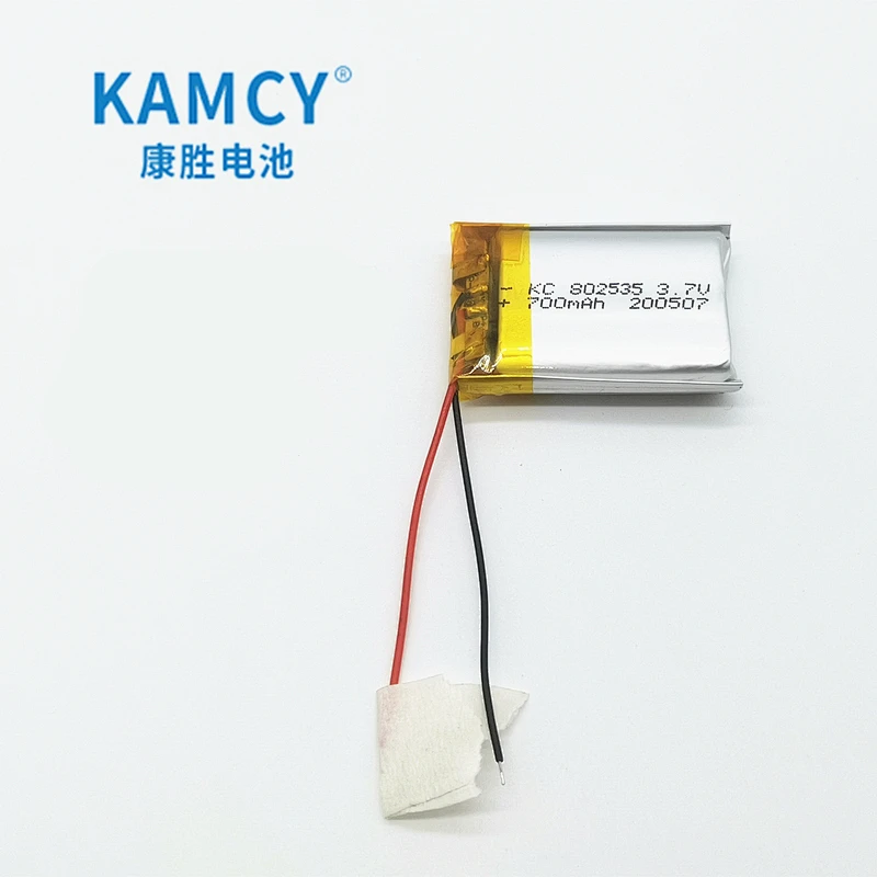 Rechargeable 3.7volt lipo battery 700mah polymer lithium battery 802535 batteries