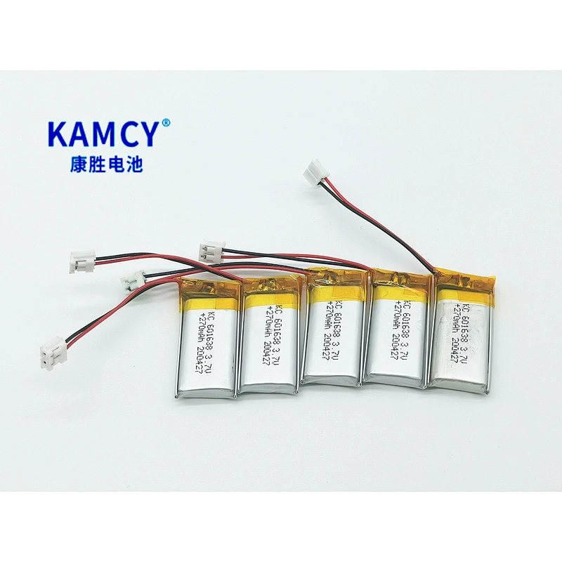 Rechargeable  601638 Lipo battery 3.7V 270mAh lithium battery wholesale