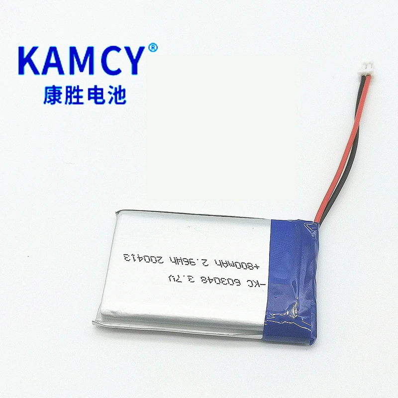 Rechargeable  603040 Li-po battery 3.7V 800mAh lithium polymer battery with long cycle life