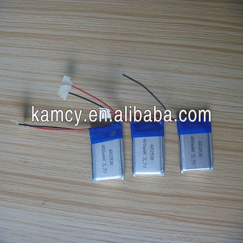 Small size lipo battery 602530 rechargeable li polymer battery 400mah 3.7v for RC car