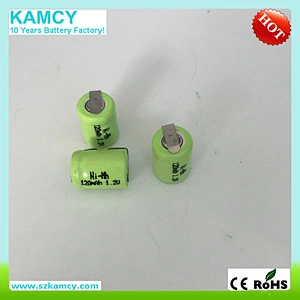 1/3AAA 150 nimh battery 1.2v 150mah rechargeable nickel metal hydride batteries