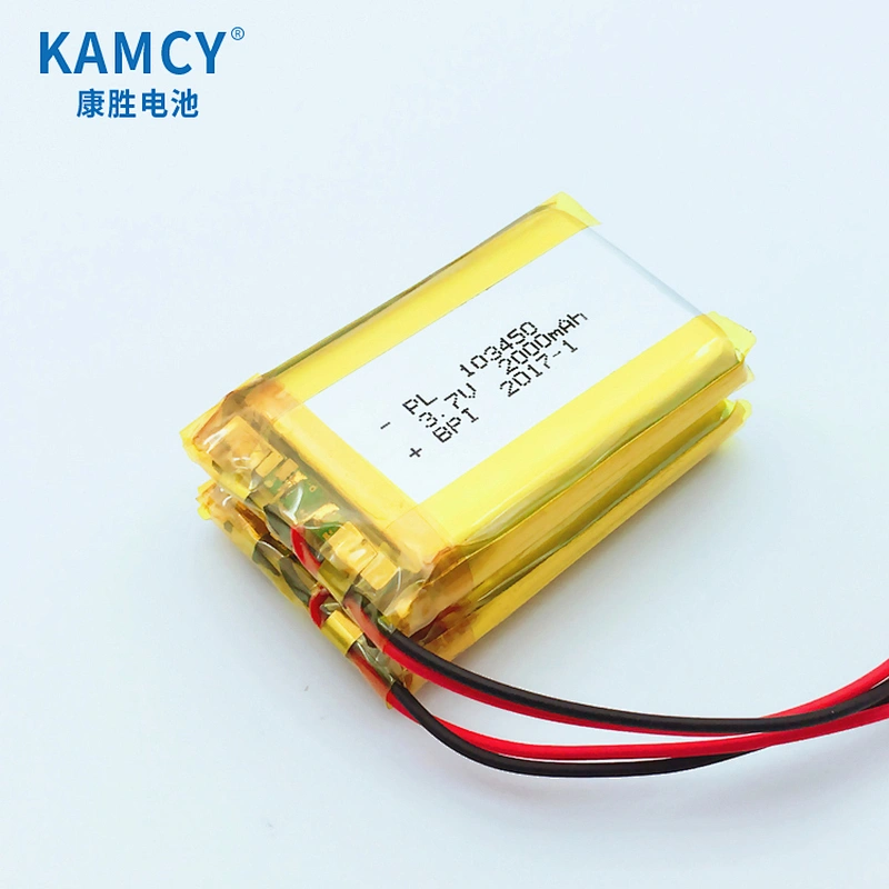 3.7v 103450 2000mAh High Capacity Lithium Rechargeable Polymer Battery for Bluetooth Speaker