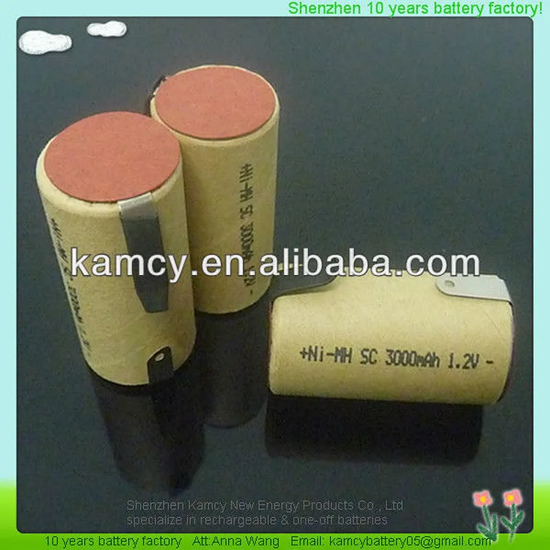 High power 1.2v 3300mah sub c nimh battery nimh sc3300 1.2v battery