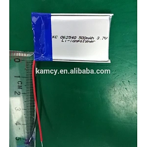 Kamcy lipo battery 3.7v  rechargeable lithium polymer batteries 602530 602535 602540