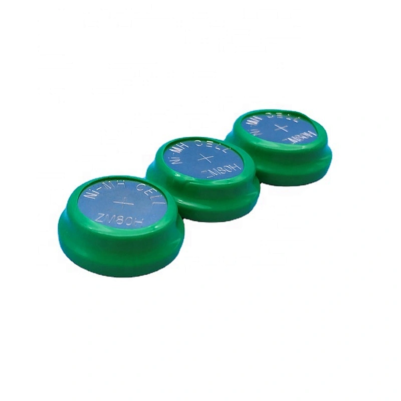 Nimh button cell B80H 1.2V 80mAh button battery rechargeable ni-mh button cells for timer electronic calendar