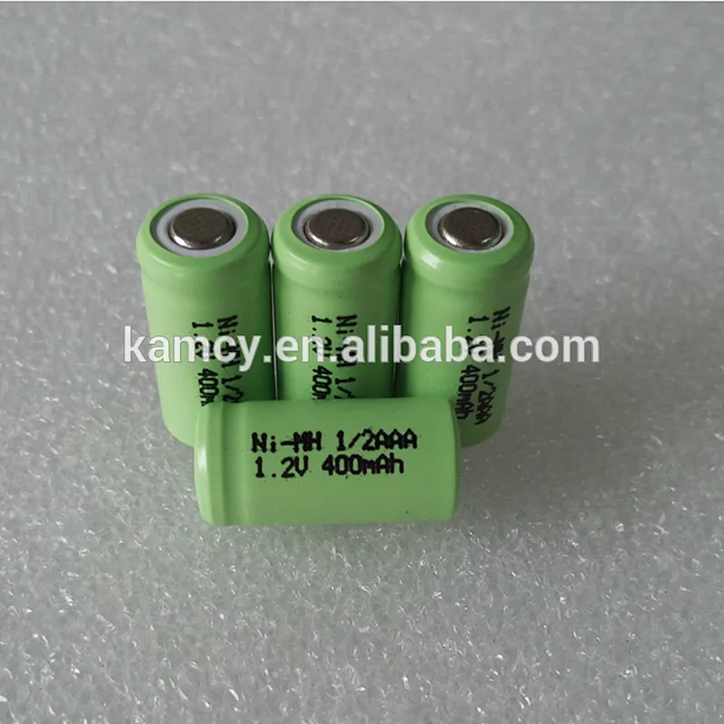 1/2AAA 400 nimh battery 1.2v 400mah rechargeable nickel metal hydride batteries