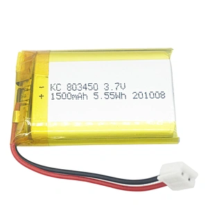Lithium Polymer Battery 3.7V Long Cycle Life 500 Times 1500mAh 803450 Lipo Battery