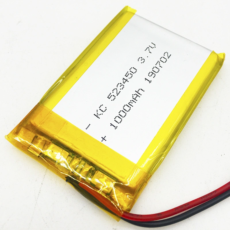 Consumer Electronic 1000mAh 523450 Lipo Battery Long Cycle Life 500 Times Polymer Battery