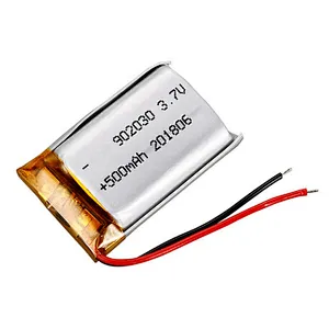 902030 3.7v 500mAh Rechargeable Lipo Battery IEC UN38.3 MSDS Approved Lithium Polymer Battery