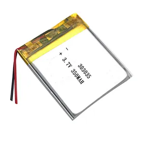 303035 3.7V 350mAh lithium polymer batteries for wireless devices