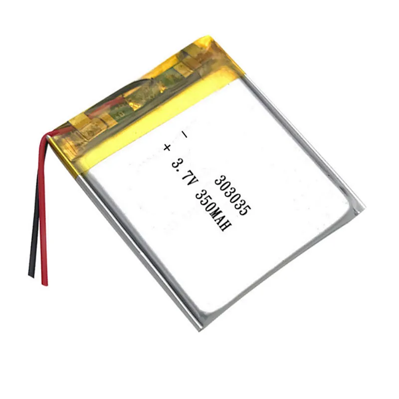 303035 3.7V 350mAh lithium polymer batteries for wireless devices