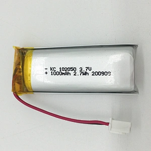 Rechargeable 102050 3.7v 1000mah lithium polymer battery 1000mah lipo battery 3.7V for headset